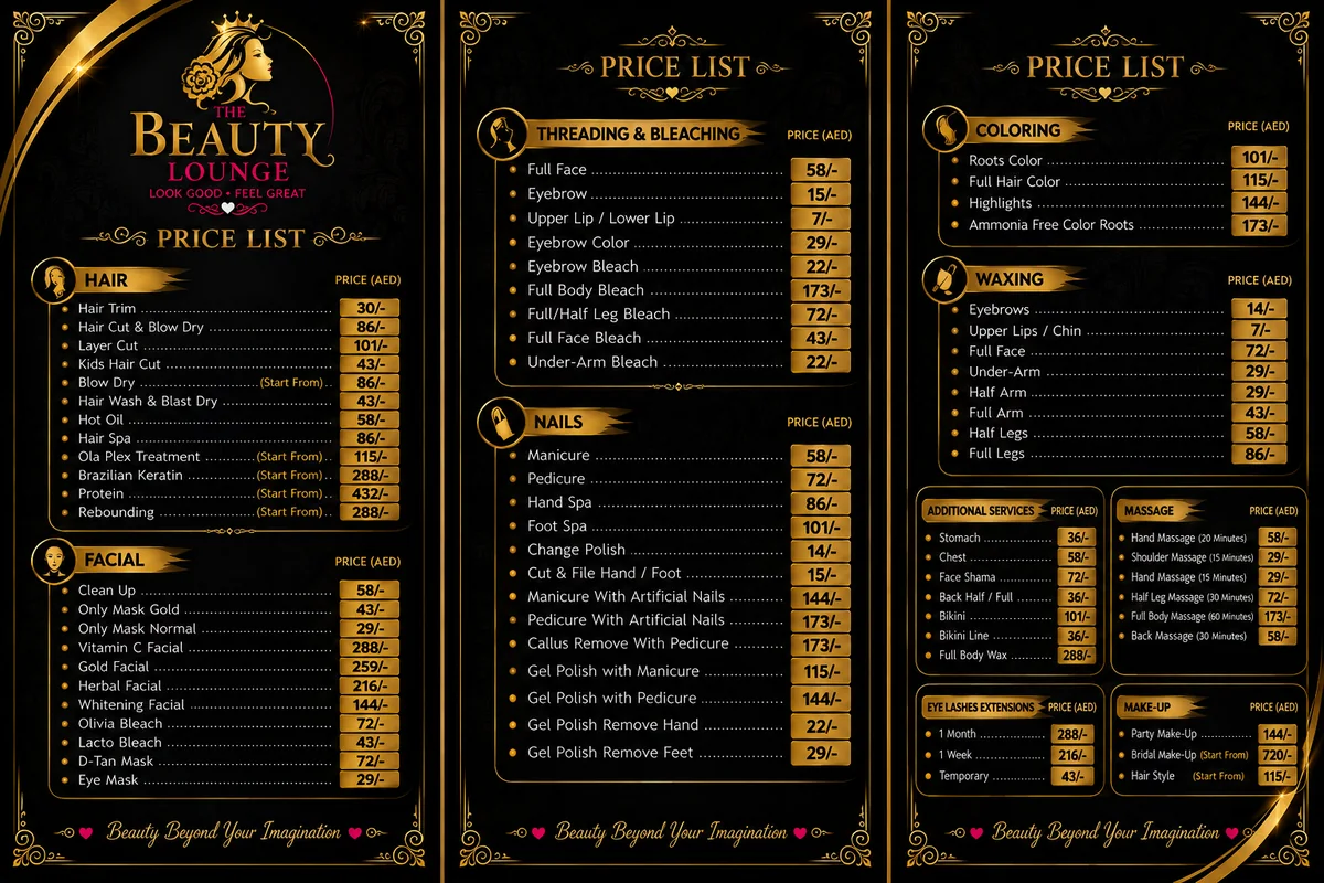 Luxury Price List — Book Set