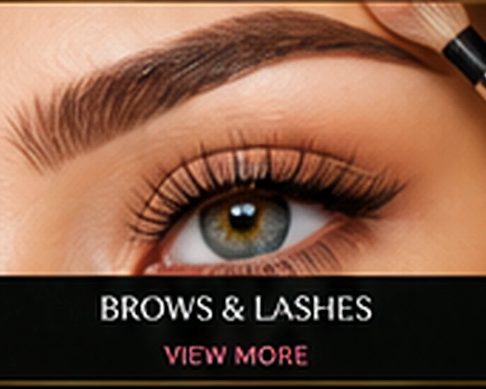 Eyebrow and lash service at The Beauty Lounge
